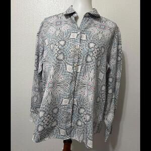 Stylish Paisley Print Button-Up Shirt